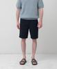 MANNERGRAM [Half-Set Japanese Imported Fabric] Single-Pleat High-Density Cotton Half Pants Dark Navy