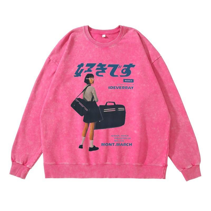 Vintage Sweatshirts Male Washed Cotton Sportswear Spring Autumn Pullovers Casual Hoodie Hip Hop Streetwers S
