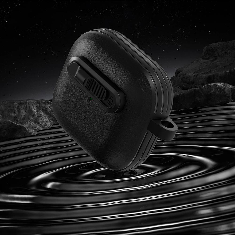 For Apple AirPods 3 Protective Case Lock Buckle Switch TPU + PC Wireless Earphones Cover with Carabiner