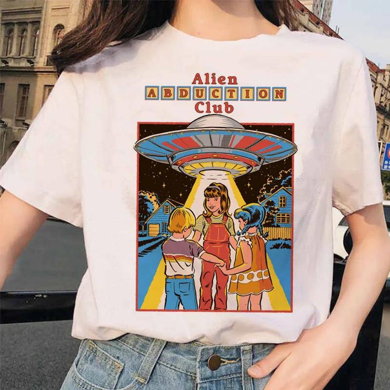 Pojďme vyvolávat démony Estetické tričko Dámské Letní Ležérní Harajuku Kreslený potisk Satan Krátký rukáv Topy Camiseta Mujer