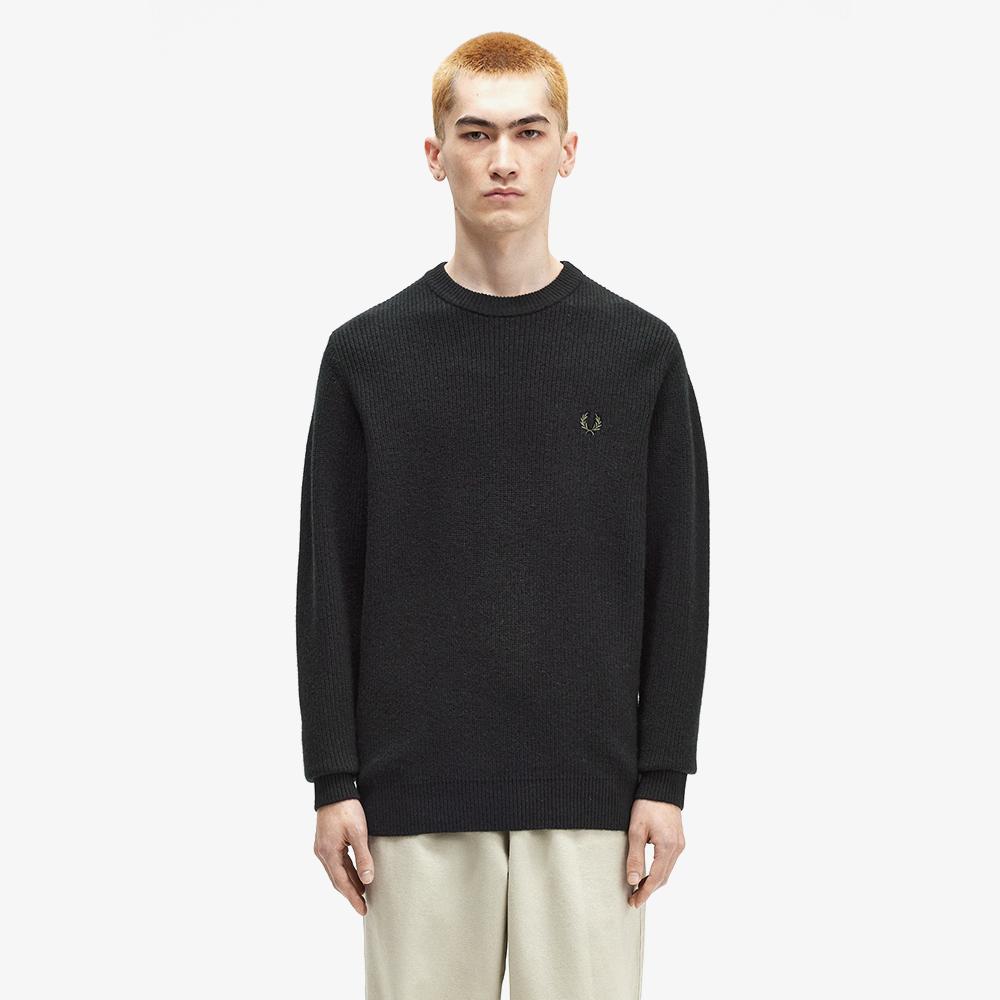 Fred Perry [Sharp] Lambswool Knit - Black Afpm2436539-198 Black/S