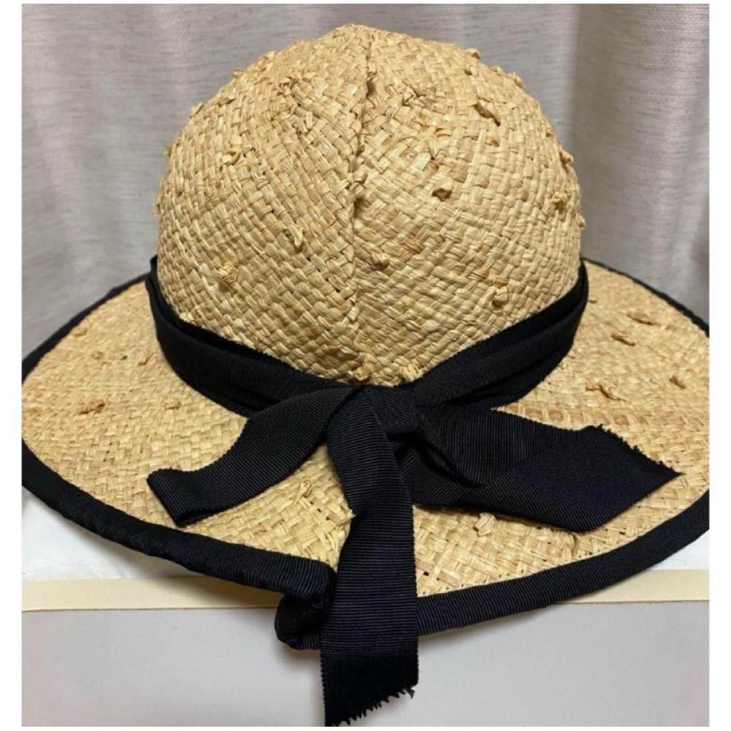 Used [CA4LA] Straw hat with ribbon [Kashira] Straw hat