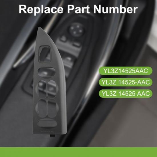 Front Left Window Switch Panel Bezel For Ford F-150 2001-2003 Gray YL3Z14525AAC