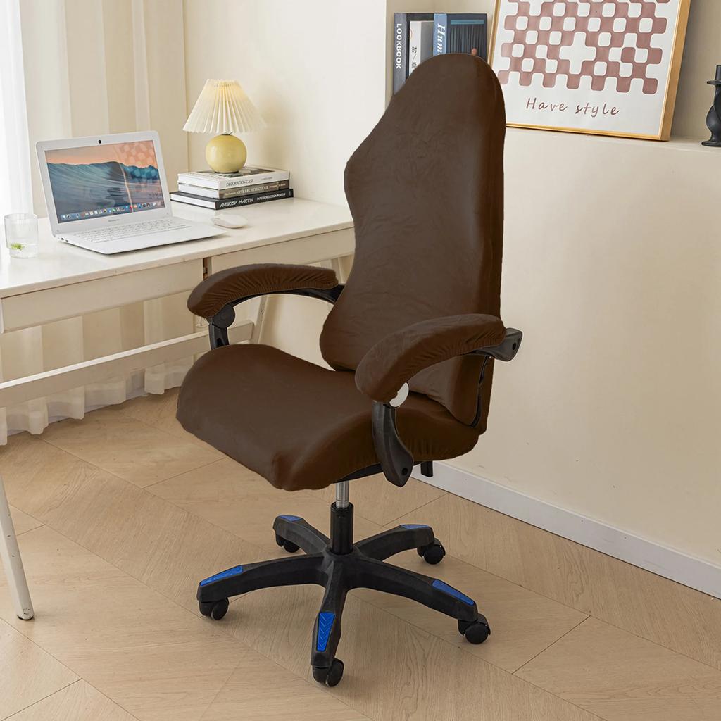Soft Velvet Game Chair Cover for Office Internet Cafe Home Decor Computer Armrest Gaming Seat with Armrest Slipcovers 1Set/4Pcs