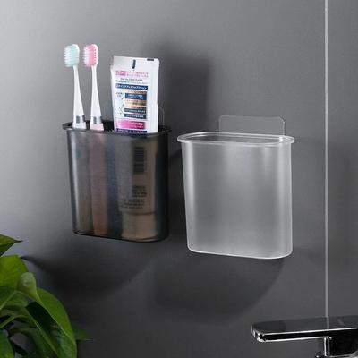 Bathroom Wall Mounted Toothbrush Toothpaste Holder Dental Cosmetic Storage Box Kitchen Chopsticks Spoon Storage Rack Organizer