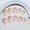 Unghie finte lucide da premere con mandorla, unghie adesive in 12 misure, 24 pezzi punte per unghie francesi per decorazioni fai da te per nail art