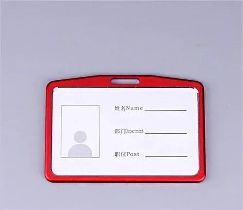 Credit Card Cover Women Aluminum Alloy Work Name Card Holders Case Business Work Card ID Badge Lanyard Holder Metal Bags