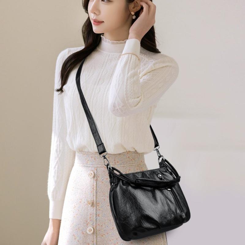 Women's Bag New European and American Fashion Retro Bag Women's Handbag Shoulder Bag Multi-layer Large Capacity Crossbody Bag