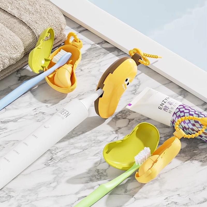 Cute toothbrush storage box. Portable travel toothbrush cover. Dust-proof. Suitable for traveling, hiking, camping.