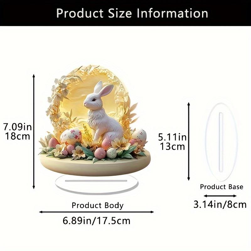 Acrylic Easter Bunny Decoration | Bohemian Style, Home and Bedroom Decor, Multipurpose Use, No Needed- Acrylic Desktop Ornament, Four Seasons