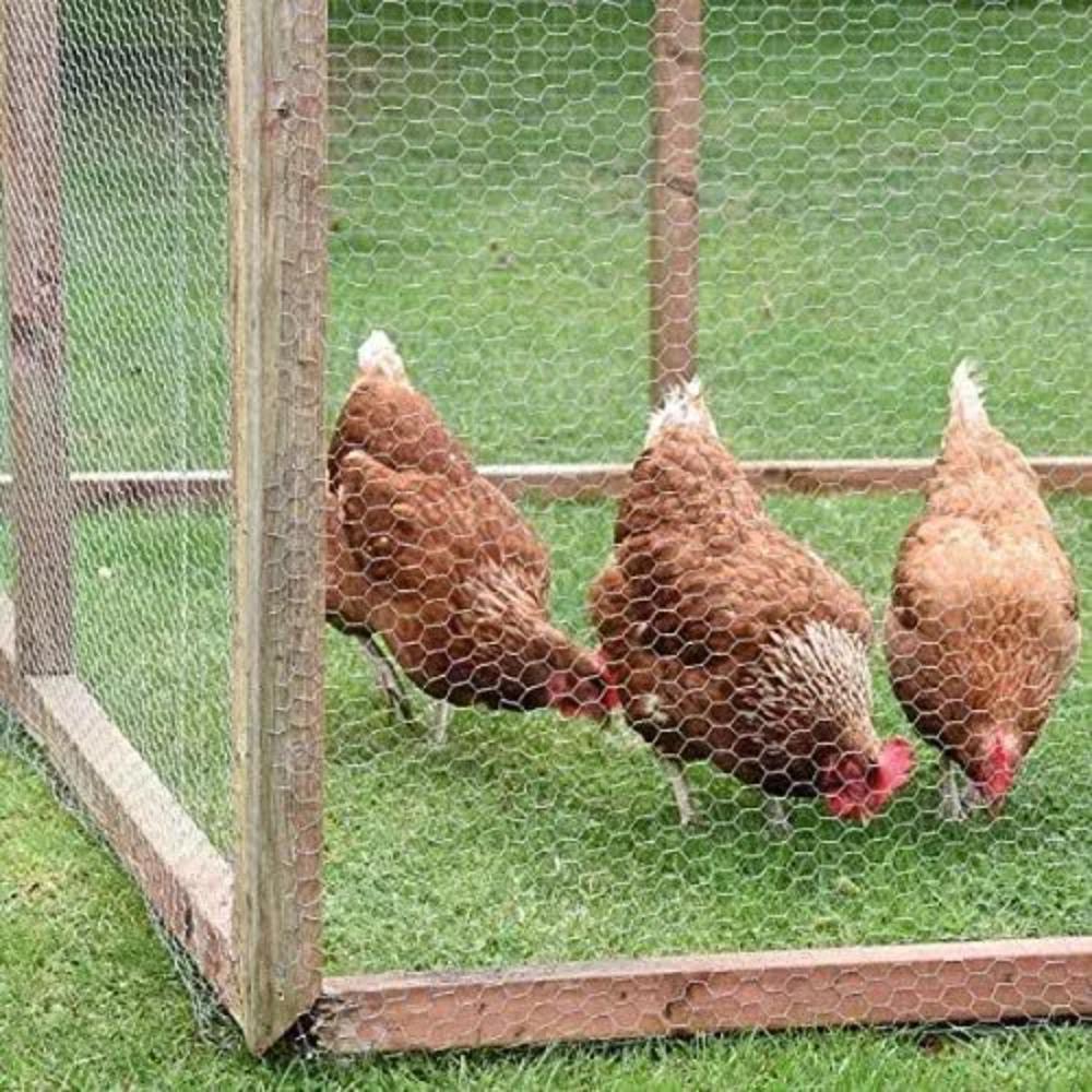 Galvanised Chicken Wire Mesh 0.1/0.35/0.4m Pet Wire Netting Rabbit Fencing  for Animal Enclosures