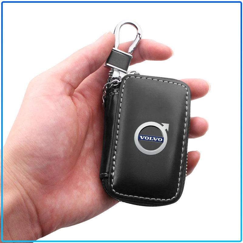 For Volvo XC90 XC60 XC70 XC40 V90 V60 V40 C70 C30 S80 Car Key Holder Pouch Wallet Housekeeper Key Case Mini Card Bag