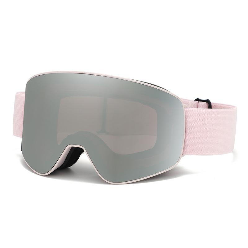 

Adult Magnetic Ski Goggles for Myopia, Outdoor Windproof and Sandproof Sports Glasses, Double-Layer Anti-Fog and Anti-Snow Magnetic powder frame+Sil