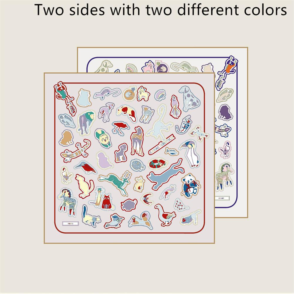 New Hand Rolled Twill Silk Scarf Women Fashion Double Side Printed Square Scarves Wraps Echarpes Foulards Femme Hijab 53CM