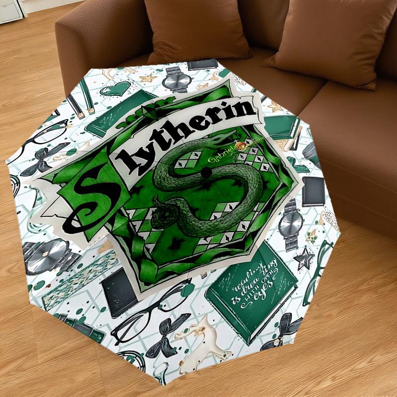 1PC Slytherin Reading Umbrella-8-Rib Reinforced, Automatic Open, Lightweight & Durable, Cute Fashion Accessory for Outdoor, D2619