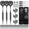 CyeeLife Brass Darts with Plastic Tips 3 Darts, 6 Shafts, 6 Flights, 30 Tips, 2 Flight Protectors, Dart Case Included Professional Soft Darts