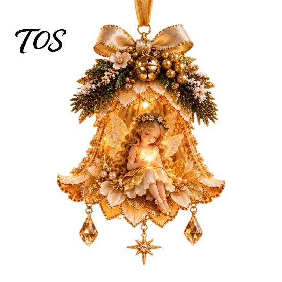 Colorful Elf Pendants for Christmas Fairy Bell Ornament, 2D Flat Flower Hanging Small Festive Gift Birthday Decoration, Acrylic Xmas Tree Pendant