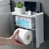 Wall-Mounted Waterproof Tissue Box & Toilet Paper Dispenser