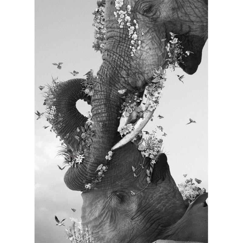 

Дикая природа, слон, семейные постеры, холст, картина, животное, отец, мать, ребенок, любовь, настенная живопись для современной комнаты 21*30cm No Frame