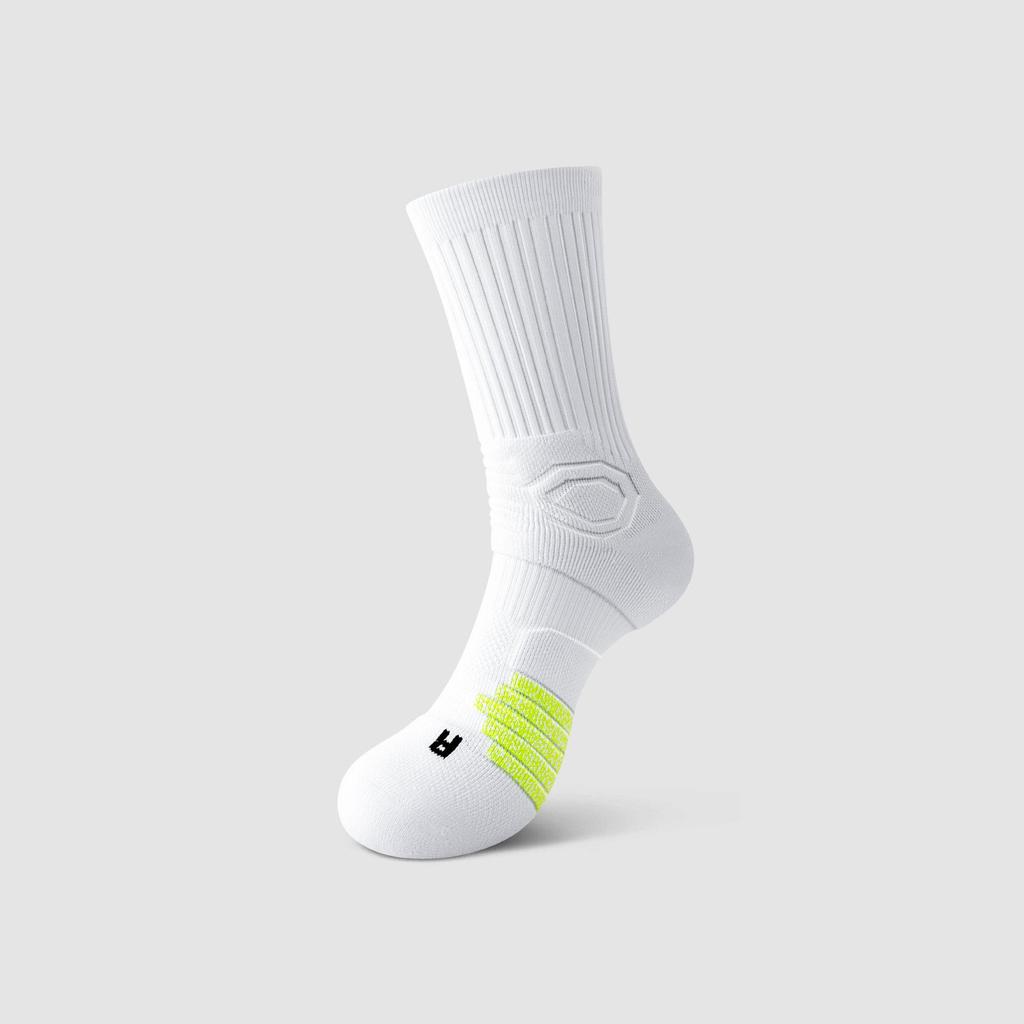 Men's Over-the-Calf Thick Terry Sports Socks for Basketball, Marathon, Running & Badminton.