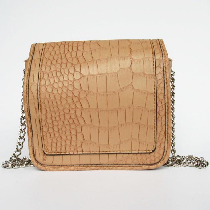 Elegant Women Pu Leather Mini Messenger Bag With Stylish Chain And Classic Design