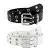 Star Eye Rivet Belt Hollowed-out Punk Belt For Man/women Buckle Decoration Y2K Fashion Pu Waist T1A0
