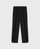 LEMAIN SECOND Single-Pleat Semi-Wide Hidden Elastic Waist Slacks [Black]
