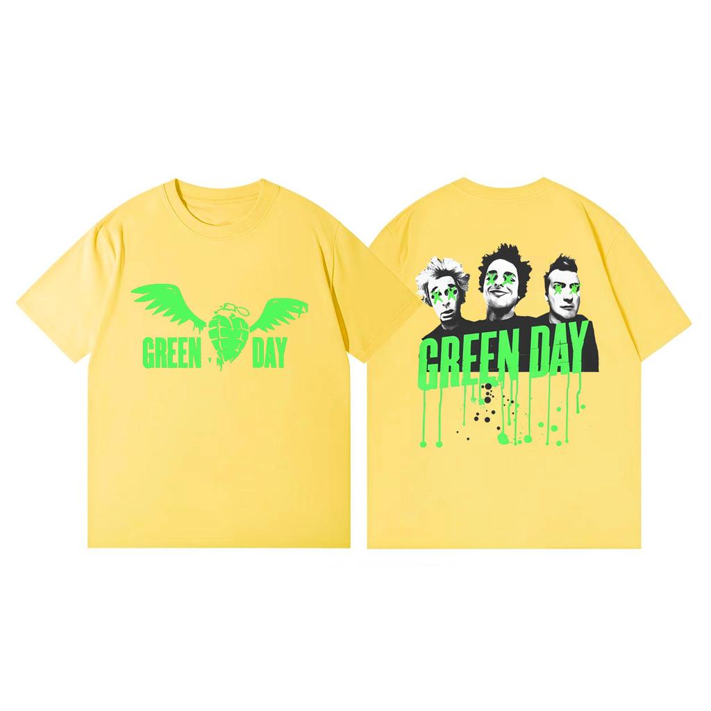 Punk Rock Band Green Day Inspired Tour 2026 T Shirt Fashion Y2k Oversized Tshirts Men Women Casual Cotton Short Sleeve Tshirt