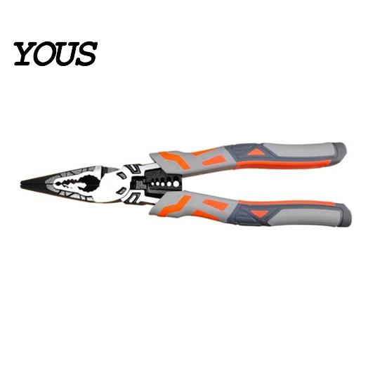 Ergonomic Non Slip Cable Cutters 9" Needle Nose Plier, 8-inch Multi-Function Diagonal Pliers, Heavy Duty Cr-V Mechanical Repair Hand Tools Steel Wire
