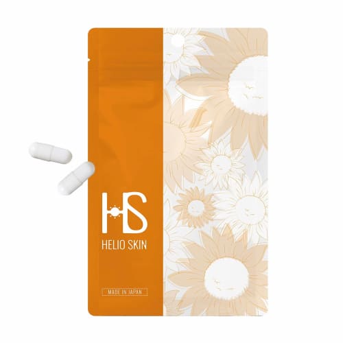 

Helioskin: A beauty supplement for those who hate UV rays and sunburn. Made in Japan. 60 tablets (approximately one month s supply). Contains 250mg of