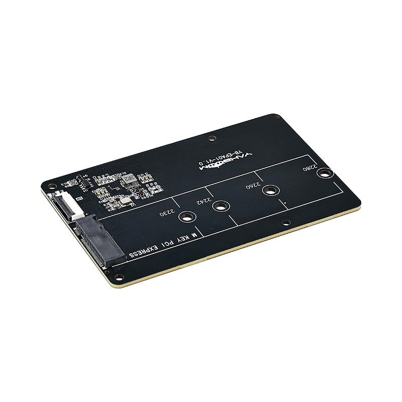 Transparent Acrylic NVMe Expansion Board Case for Raspberry Pi 5, PCIe To M.2 SSD Adapter