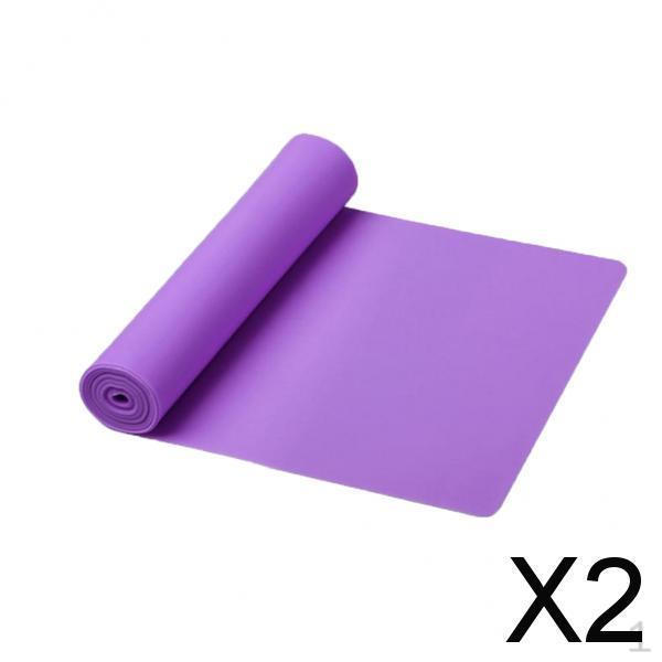 

2xProfessional Resistance Bands Exercise Loop Elastic 2m Purple