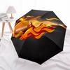 1pc Flaming Football Illustration Umbrella with Plastic Handle,Suitable for All Seasons Home Travel Outdoor UmbrellaDD460