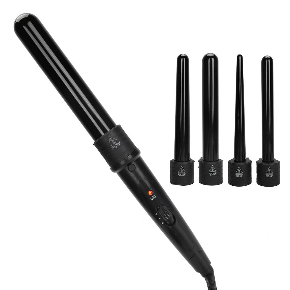 5‑In‑1 Curling Iron LED Adjustable Temperature Hair Styling Curling Iron Wand Set 110‑240VUS Plug
