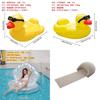 Yellow Duck Float Pool Lounge Pvc Cartoon Water Ride For Adults Kids