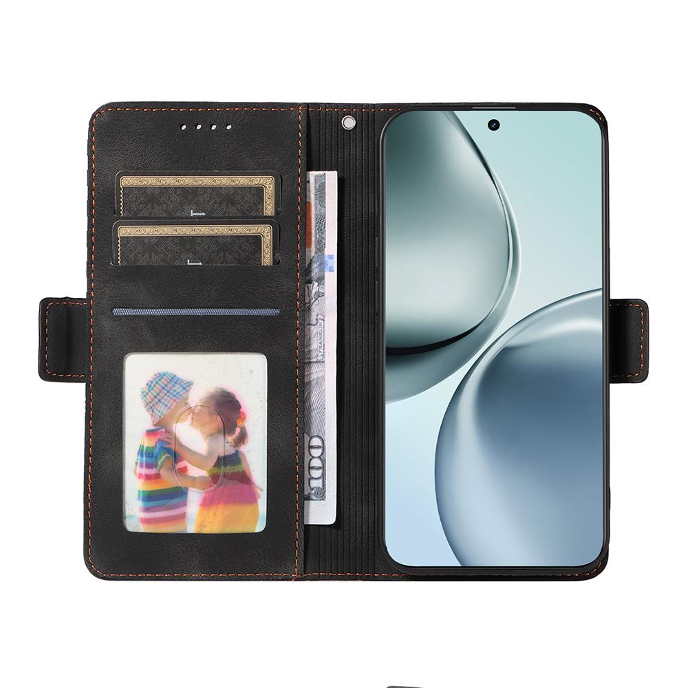 

For Realme 14 Pro+ 5G Case PU Leather Phone Cover Rhombus Starry Imprinted Brown