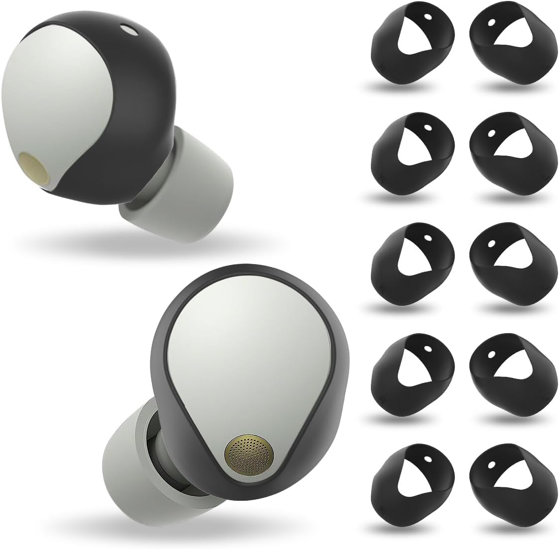 

CONTEME Earphone Cover for Sony Soft Silicone Sony XM5 Ear Tip Cover Accessories Compatible with Sony with Charging [5 Pairs] WF-1000XM5 Anti-Slip