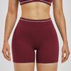 Hohe Taillen Farbe Block Yoga Shorts - Lässiger Europäischer & Amerikanischer Stil Laufen Fitness Kleidung
