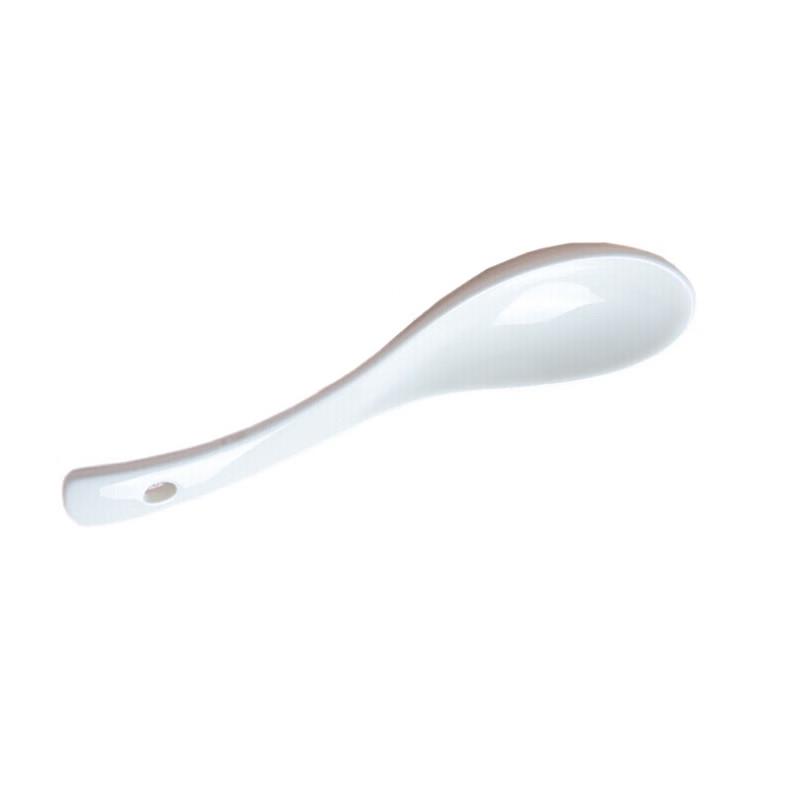 Bone China Ceramic Soup Spoons - 50 Pack
