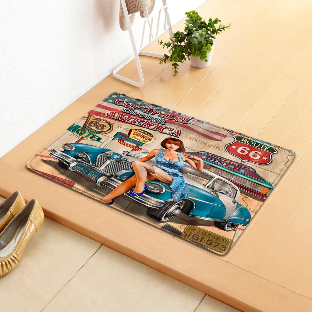 Creative Home Door Mat Water Absorbent Non-Slip Mat Living Room Kitchen Floor Mat Bedroom Carpet