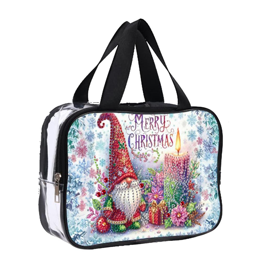 DIY Diamond Art Crystal Rhinestone Cosmetic Bag Large Capacity Diamond Dot Diamond Storage Pack for Cash Carry Daily Use Travel