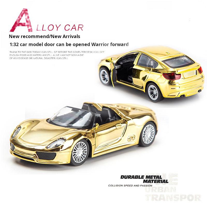 1:32 Electroplated Car Model Super Car Model Children Boy Diecast Toy Vehicle Decoration Die Cast Car Toy Children Gift