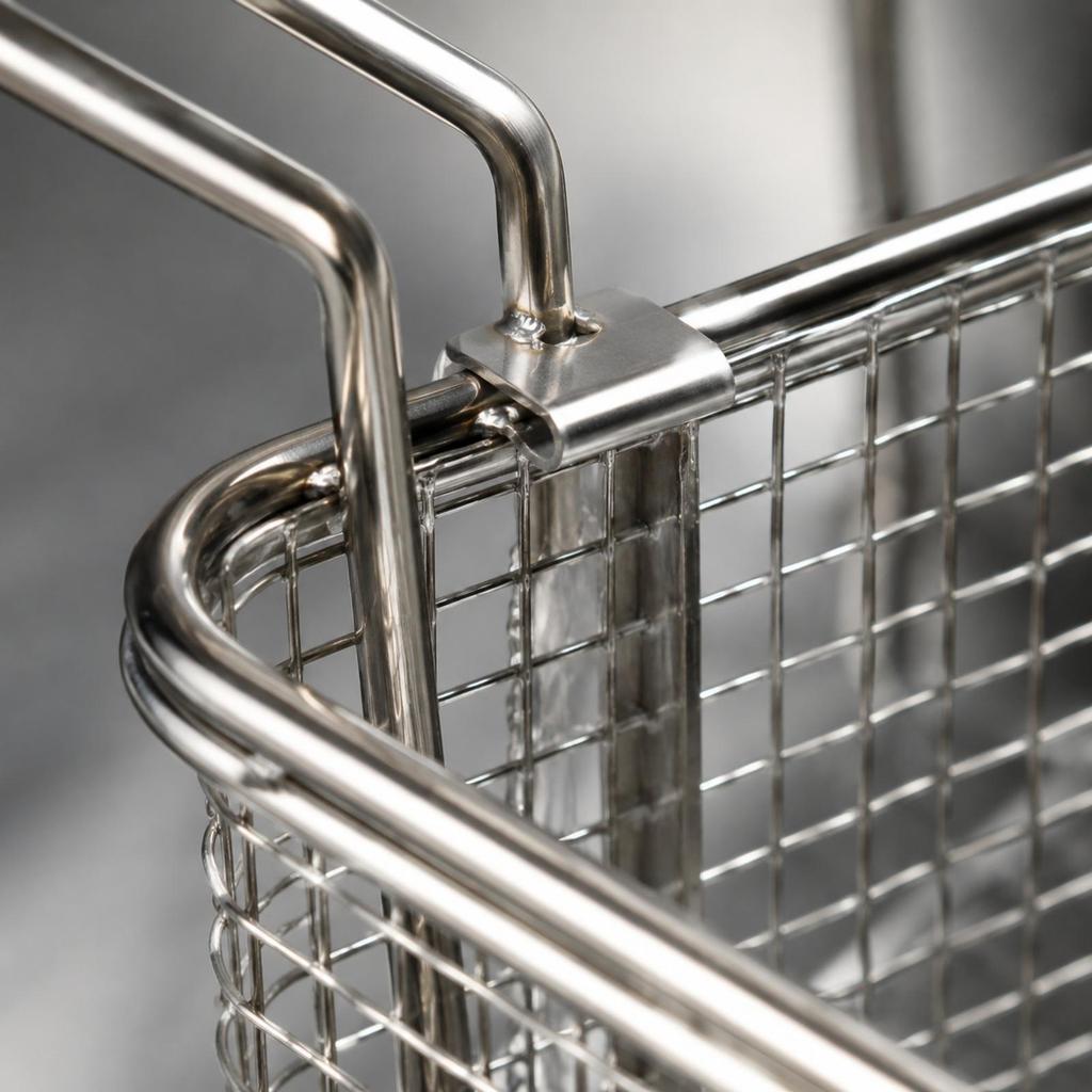 Square Fryer Basket Rust-Resistant Kitchen Tool Versatile for Home Cooks