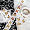 500Pcs Anime Cute  Pikachu Stickers Kawaii Charizard Round Seal Stickers Rolls Stickers Graffiti Luggage Stickers Toys