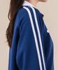 Ellamo French Terry Track Half-Zip Collar Oversized Sweatshirt [Blue]