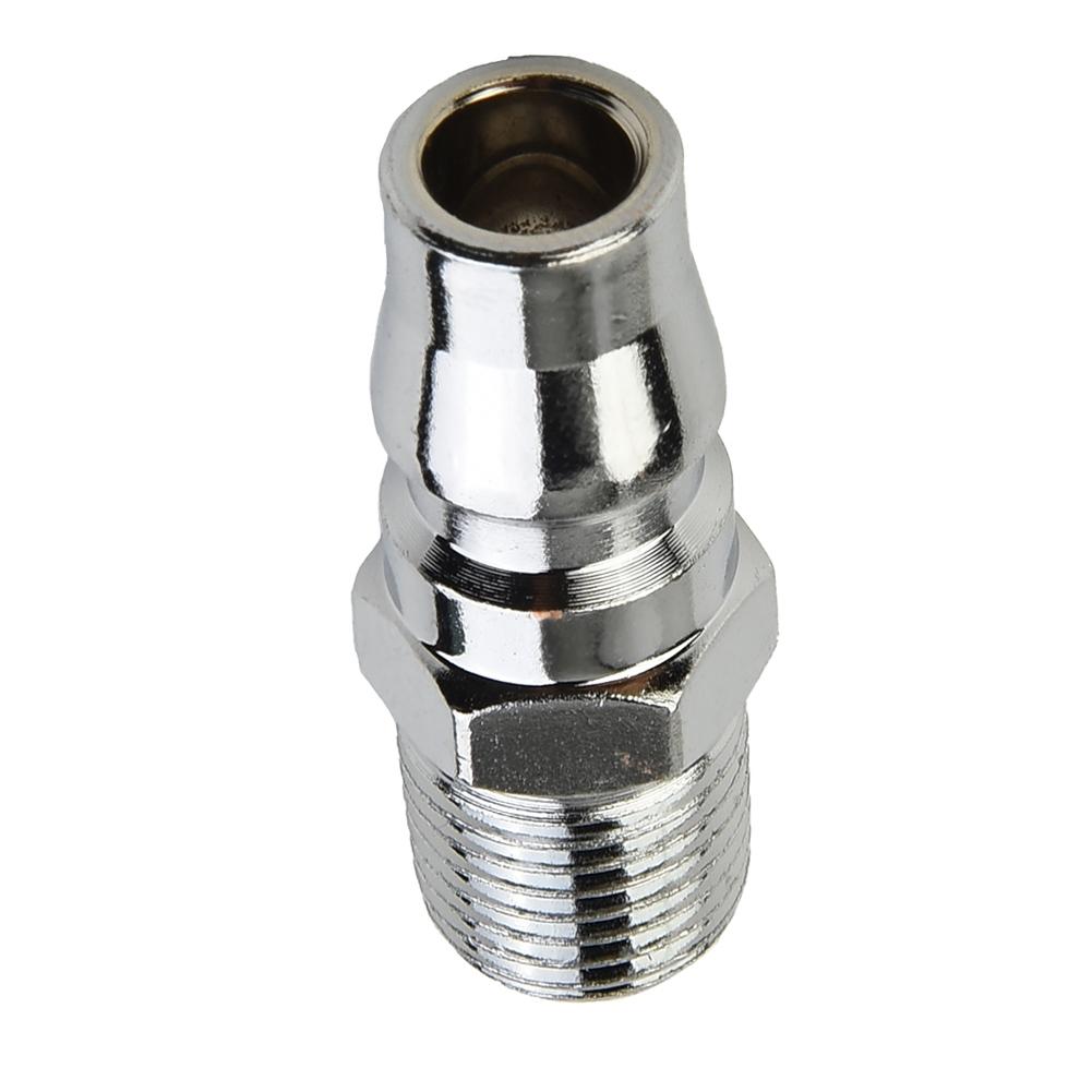 NITTO Male Thread Adapter Air Fitting Coupling Silver