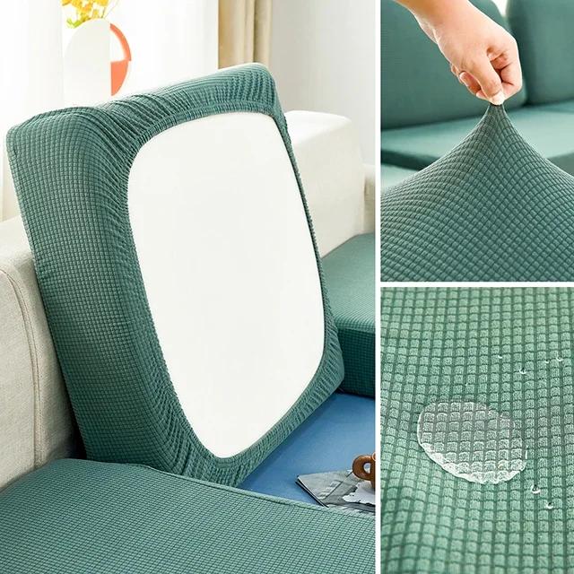 Elastyczne Wodoodporne Pokrowce na Poduszki Sofy Żakardowe Grube Pokrowce na Siedzisko Sofy do Salonu Pokrowiec Nakładka na Sofę Ochraniacz Mebli