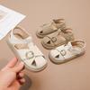 2025 Summer White Baby Girls' Closed-Toe Roman Sandals for Beach and Vacation