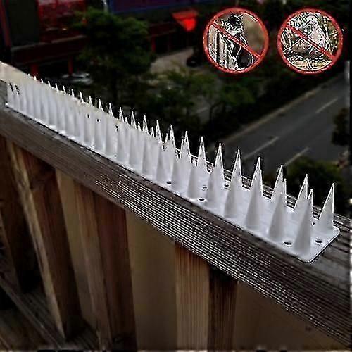 12 Stück Kunststoff Vogelabwehr Spikes Zaun Anti-Kletter Spikes (Weiß)