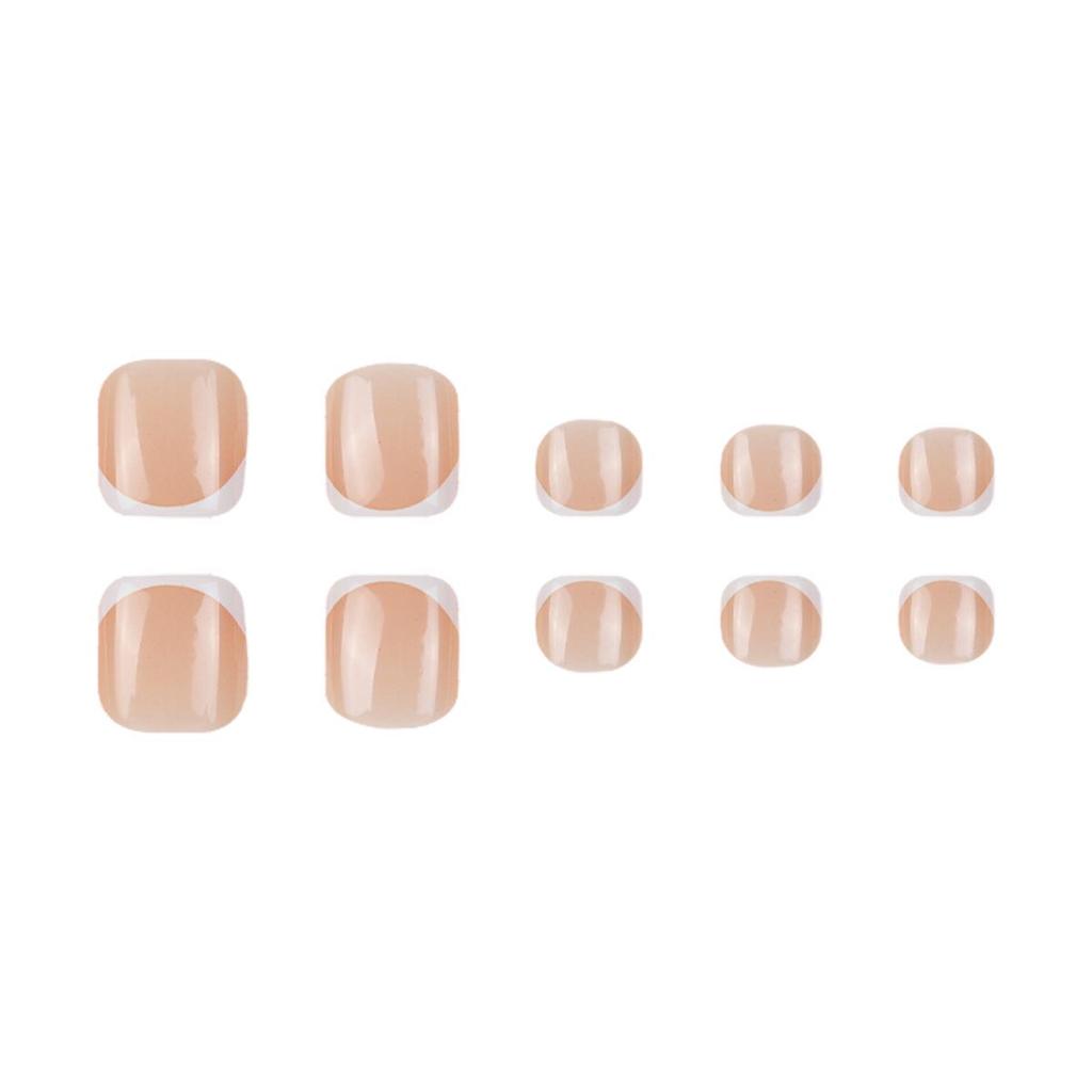 Cross-Border French Pedicure Wearable Toe Nail Stickers